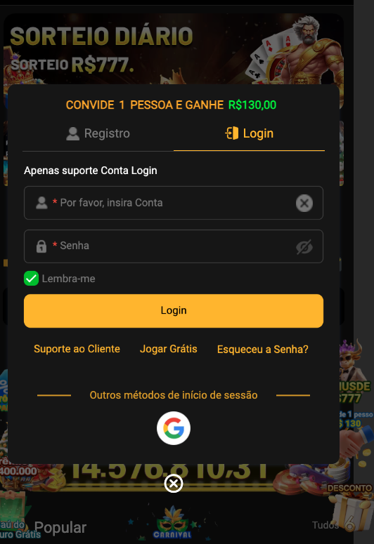 Aplicativo móvel BET655